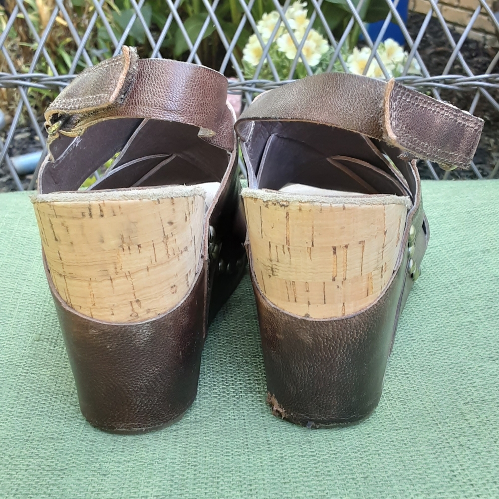 Antelope Brown Leather Wedge Heel Sandal. Size EU 36. - Picture 6 of 15
